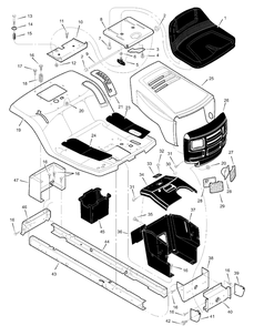 Part Location Diagram of F-99741 Briggs and Stratton Instruction Book and Parts List